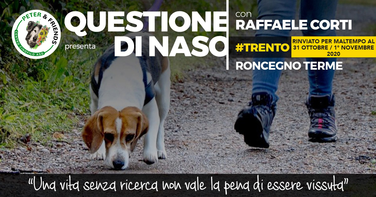 "Questione di naso" con Raffaele Corti si terrà il 30 ottobre e 1° novembre 2021